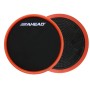 6" Stick-On Compact Practice Pad,Tacky Gel Back, Black w/ Red Rim, Practice on Any Flat Surface, Gum Rubber