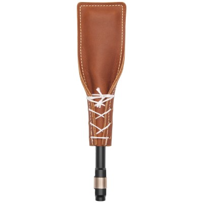 LEATHER SLAP Beater, Heavy Nylon Brush, Leather over Blade Brush, Heavy (for bass drum or cajon)