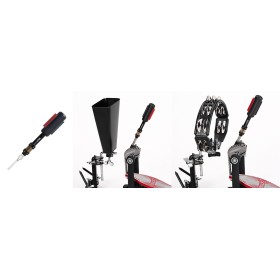 Two-Way COWBELL/TAMBOURINE Beater, Delrin Shaft, w/ 2 different rubber sides, W/Shaft