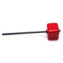 J.R. ROBINSON RED Hard Wood-Square Beater, Black Shaft