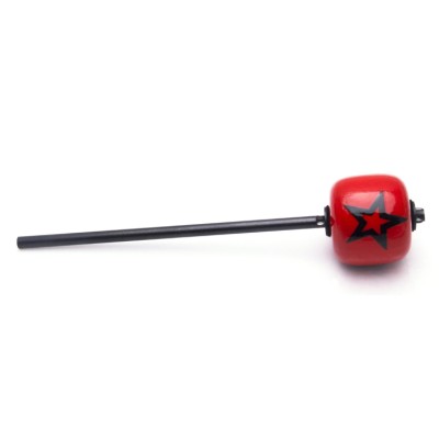 R/T 69 KICK BEATER- Red Wood Ball, Black Shaft - Black Star (Long 11.00)
