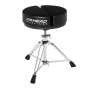 14" Spinal G Round 4" Black Cloth Top/Black Sides, 3 Leg Base, 18" to 24"  with back rest and 3 -legged