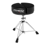 14" Spinal G Round 4" Black Cloth Top/Black Sides, 3 Leg Base, 18" to 24"  with back rest and 3 -leg