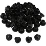 100 Pack Nylon Tension Rod Washers - Black