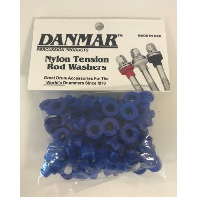 100 Pack Nylon Tension Rod Washers - Blue
