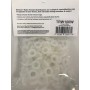 100 Pack Nylon Tension Rod Washers - White