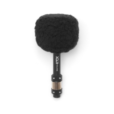 BOOM Beater, Black Fleece over High Density Felt Cylinder on Black Shaft (Daru Jones Signature Model)