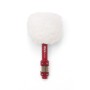 Vintage BOMBER Beater, White Fleece over High Density Felt Cylinder on Red Shaft