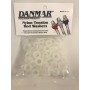 100 Pack Nylon Tension Rod Washers - White