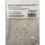 100 Pack Nylon Tension Rod Washers - White