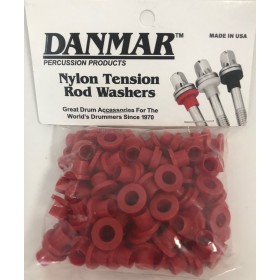 100 Pack Nylon Tension Rod Washers - Red