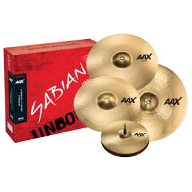 SABIAN AAX Promotional Set Brilliant Finish Hi-Hats 14" Medium Crash 16" Thin Crash 18" Thin Ride 21" Medium