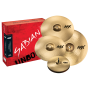 SABIAN AAX Promotional Set Brilliant Finish Hi-Hats 14" Medium Crash 16" Thin Crash 18" Thin Ride 21" Medium