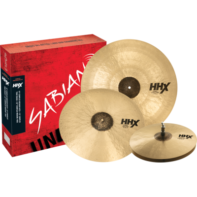 SABIAN HHX Complex Performance Set. Hit-Hats 15" Medium. Crash 19" Thin. Ride 22" Medium.