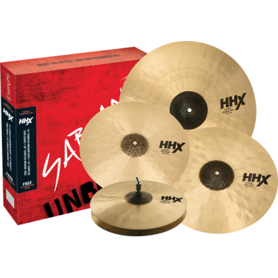 SABIAN HHX Complex Promotional Set. Hit-Hats 14" Crash 16" Thin Crash 18" Thin Ride 20" Medium.