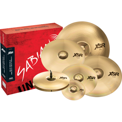SABIAN XSR Super Set. Splash 10", Hit-Hat 14", Crash 14",16",18" Fast, Ride 20".