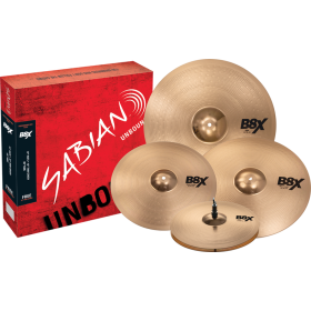 SABIAN B8X Performance Set Plus. Hi-Hats 14", Crash 16" Thin, Crash 18" Thin Free. Ride 20"