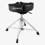 18" Spinal G Saddle Hydraulic Black Cloth Top/Black Sides, 4 Leg Base, 20" to 27" Adjustment Height