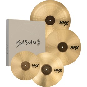 SABIAN HHX Performance Set. Hit-Hat 14". Medium Crash 16". Thin Crash 18". Thin Ride 21" Thin