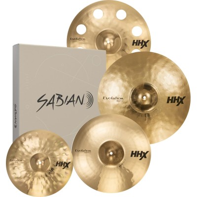 SABIAN HHX Evolution Promotional Set. Hit-Hats 14". Crash 16". Ozone Crash 18". Ride 20"