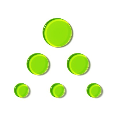 SlapKlatz MINI - 6 Gel Pads w/case - Alien Green