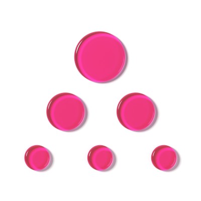 SlapKlatz MINI - 6 Gel Pads w/case - Pink