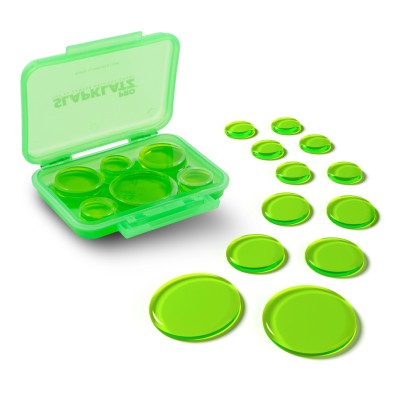 SlapKlatz PRO - 12 Gel Pads w/PRO case - Alien Green
