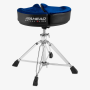 18" Spinal G Saddle Blue Cloth Top/Black Sides, 4 Leg Base, 18" to 24" Adjustment Height