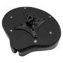 18" Spinal G Saddle Blue Cloth Top/Black Sides, 3 Leg Base, 18" to 24" Adjustment Height