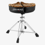 18" Spinal G Saddle Leopard Cloth Top/Black Sides, 4 Leg Base, 18" to 24" Adjustment Height