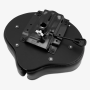 18" Spinal G Saddle Hydraulic Black Cloth Top/Black Sides, 4 Leg Base, 20" to 27" Adjustment Height