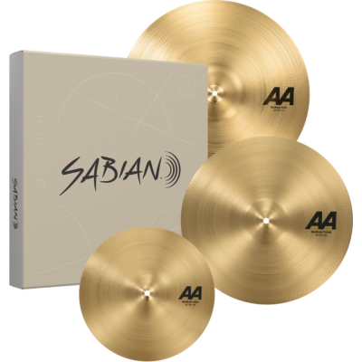 SABIAN AA Performance Set. Hi-hat 14" Medium. Crash 16" Medium. Ride 20" Medium