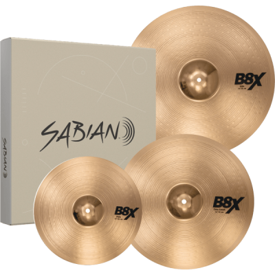 SABIAN B8X Performance Set. Hi-Hats 14". Crash 16" Thin, Ride 20"